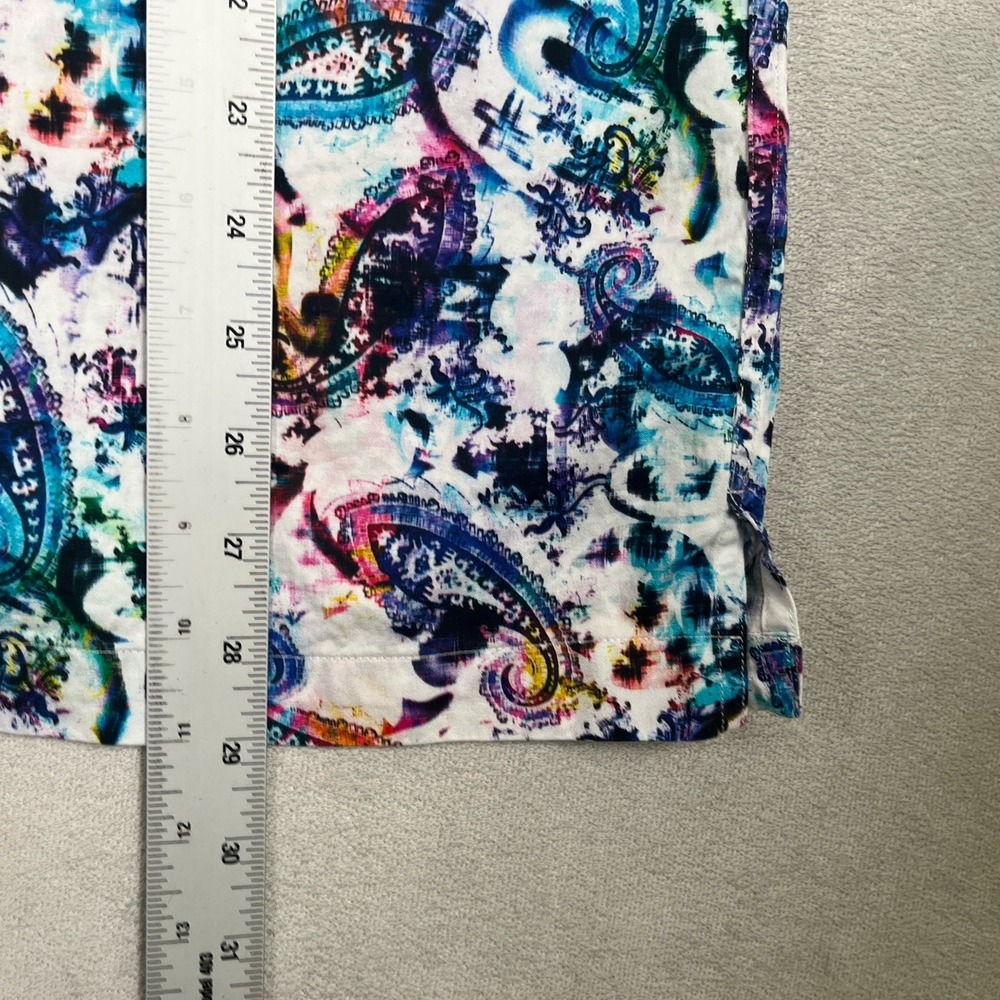 Robert Graham Mens XL Shirt Short Sleeve Paisley Multicolor Classic Fit Cotton - Picture 7 of 9